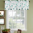 thumbnail image 3 of Teal Mushroom Curtain Valances for Windows, Kitchen Valance Window Treatments Panel 2 Pack, Vintage Botanical Autumn Farmhouse Rod Pocket Short Curtains for Bathroom Bedroom 42 x 18 Inch, 3 of 8