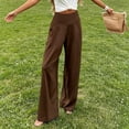 thumbnail image 5 of YuXingFu Womens Linen Pants Women Petite Skinny Culottes - Frayed Hem Travel Brown XXL, 5 of 9
