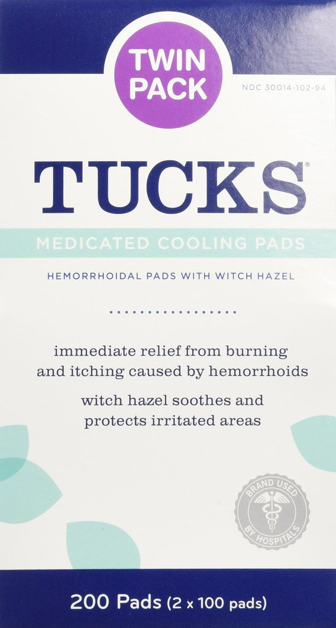 12 Packs Tucks Medicated Hemorrhoid Cooling Pads 200 Count Walmart