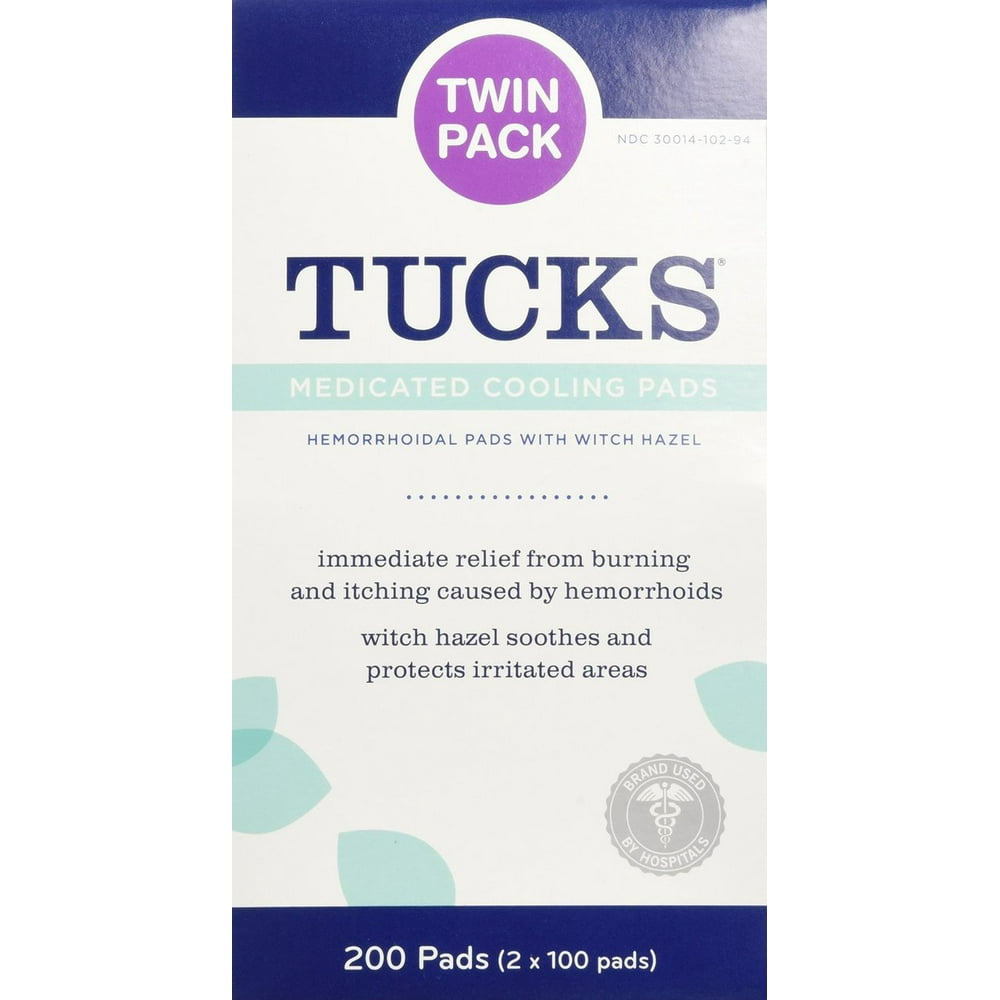 12 PACKS Tucks Medicated Hemorrhoid Cooling Pads200 count Walmart