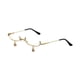 thumbnail image 3 of Gafas de media montura, gafas de media montura para mujeres y niñas, adecuadas para múltiples escenarios, gafas con colgante de correa de cadena, 3 of 5