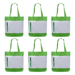 6 Zipper Polyester Tote Bags Set Two tone Zipper Closure Pen Loop Blue Walmart