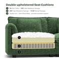 thumbnail image 5 of WACASA 113" Oversized Modular Sectional Sofa with Deep Seat, Large 4-Seater L Shaped Couch Set with Movable Ottoman and Throw Pillows, Comfy Chenille Cloud Couch for Living Room, Green, 5 of 13