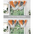 thumbnail image 5 of Waterfall Valances for Windows, Burnt Orange Gray Kitchen Sheer Valance Curtains, Modern Abstract Oil Painted Geometric Rod Pocket Elegant Swag Valances for Living Room Bedroom, 47.2"x38.5", 2 Panel, 5 of 8