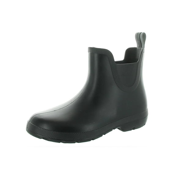 TOTES Womens Black Everywear Technology Chelsea Boots Waterproof Slip Resistant Cirrus Round Toe Rain Boots 7