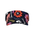 thumbnail image 3 of Balery Dancing Skeletons Floral Garden Sport Wear Athletic Visor Sun Sports Visor Hat Visor Adjustable Cap for Women and Men (One Size), 3 of 8