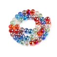 thumbnail image 2 of 10strands Transparent Glass Beads Strands Faceted Round Colorful 6x8mm Hole: 1.2mm about 49pcs/strand 11.57''(29.4cm), 2 of 4