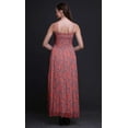 thumbnail image 5 of Bimba Laurel Leaves Printed Women Georgette Smocked Strap Dress-Large, 5 of 7