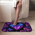 thumbnail image 4 of 1pc Butterflies and Roses Absorbent Non-Slip Bathroom Thickened Flannel Rug Decor,Soft,Quick Drying,Suitable For Indoor/outdoor Use,Bathrooms,Bedrooms,Kitchens,Terrace,Laundry Rooms,16"x24", 4 of 9