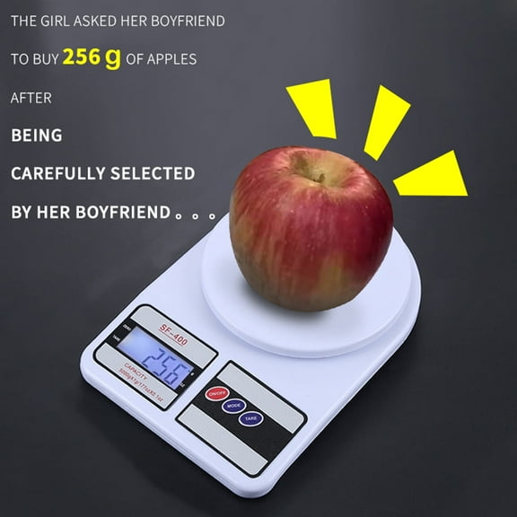 SUGIFT 10 kg/1 g LCD Digital Food Scale Kitchen Scale White
