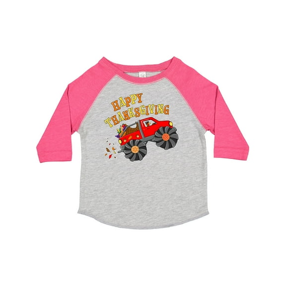 Inktastic Happy Thanksgiving Monster Truck with Turkey and Food Boys or Girls Toddler T-Shirt