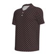 thumbnail image 2 of Xecao Red and white polka dots for Mens' Casual Short Sleeve Button-Down Polo Shirts for a Classic Golf Look, 2 of 9