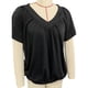 thumbnail image 1 of Blusa plisada con cuello en V, blusa plisada de manga corta, blusa plisada informal con cuello en V, blusa plisada de manga corta, calidad en la que puede confiar, 1 of 3