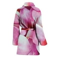 thumbnail image 2 of Pink Frangipani Flower Women Bathrobe One Size Univeral Fits, Floral Fashion Lightweight Plush Fleece Long Robe For Women, 2 of 3