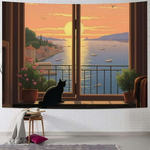 Creowell Magic Realism Tapestry Short Plush Wall Decoration Dorm Home Room Theme Printed Multi-functional Hanging Bedspread Tablecloth Dorm Beach Shawl 40x30inch