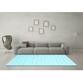 thumbnail image 3 of Ahgly Company Indoor Square Solid Light Blue Modern Area Rugs, 5' Square, 3 of 4