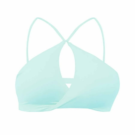 

CLZOUD Comfy Bras for Women B Women s Twisted Bra Pleated Elastic Running Fitness Yoga Clothing Yoga Camisole S