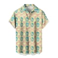 thumbnail image 5 of adaychics Hawaiian Skull Shirts for Men Floral Short Sleeve Lapel Beach Shirts Summer Clothes Trendy Tops for Streetwear, 5 of 8