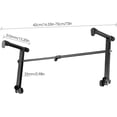 thumbnail image 4 of Universal Double Keyboard Stand - Second Tier Electronic Organ Holder Rack | Portable Piano Stand Musical Instrument Rack with Adjustable Height, 4 of 5