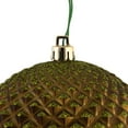 thumbnail image 2 of Vickerman 4" Olive Durian Glitter Ball Ornament, 6 per Bag, 2 of 7