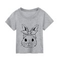 thumbnail image 3 of BOOMNY Toddler Girls Easter T-Shirts Short Sleeve Happy Easter Cute Cartoon Bunny Printed T-Shirts Funny Soft Loose Shirt Tops Comfy Girls Tees, 3 of 4