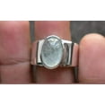 thumbnail image 4 of Natural Aquamarine Gemstone Ring, 925 Sterling Silver Ring, Oval Shape Gemstone, Wide Band Ring, Silver Band Ring, Minimalist Silver Ring***, 4 of 4