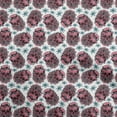 thumbnail image 1 of oneOone Georgette Viscose White Fabric Skull Quilting Supplies Print Sewing Fabric By The Yard 42 Inch Wide-aB, 1 of 5