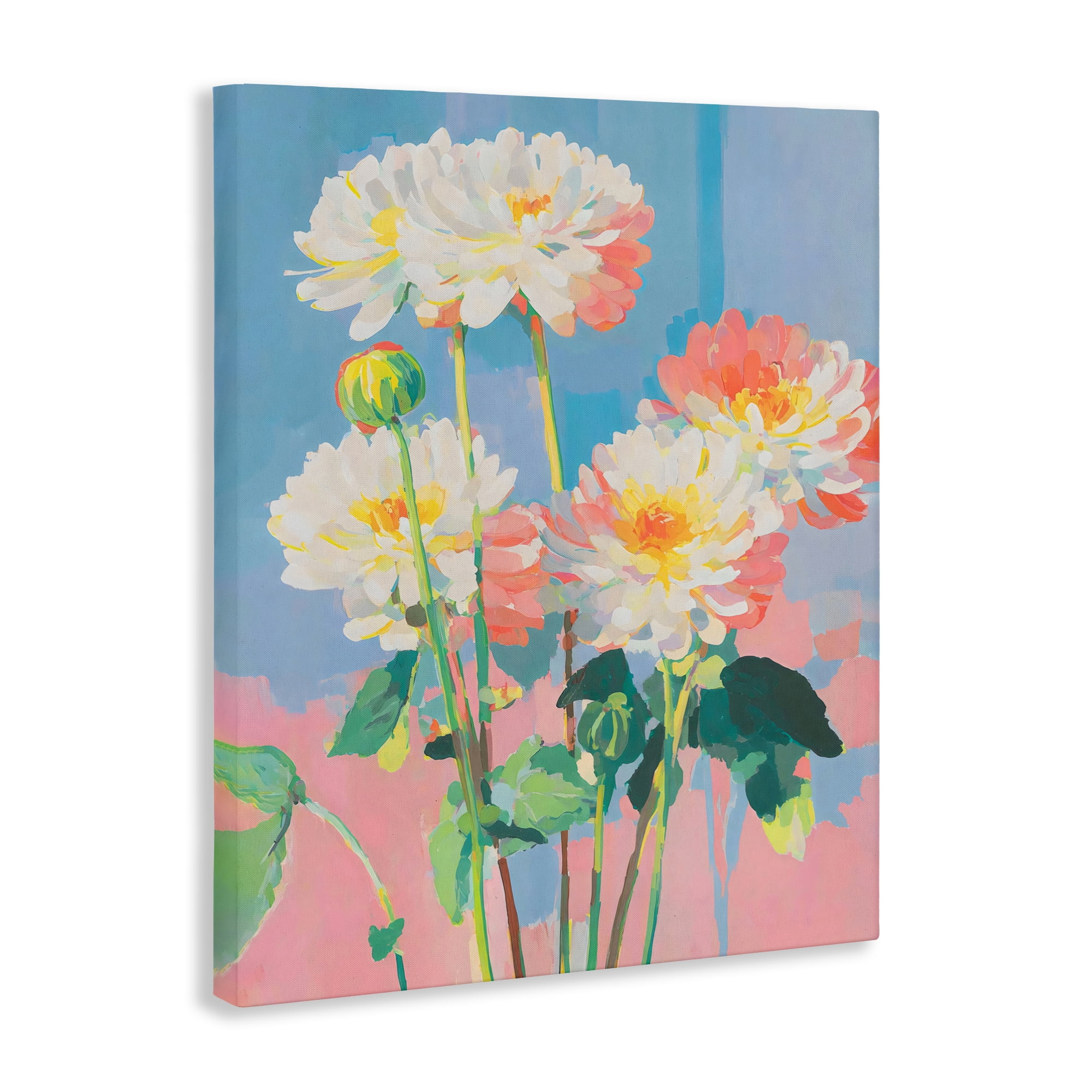 Stupell Industries Colorful Chrysanthemum Impressions Canvas Wall Art, design by Sisi and Seb