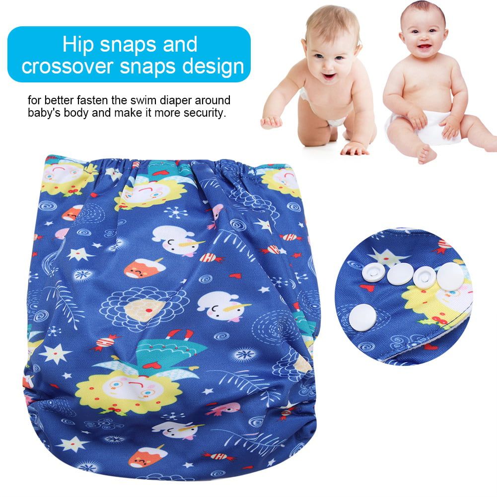 Style:BL016 Infant Swim Diaper Reusable Infant Swim Diaper Washable Pocket Cloth Hook Loop Operating System Size Adjustable