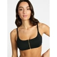 thumbnail image 2 of Time and Tru Women's and Women's Plus Size Compression Zipper Bikini Top, Sizes XS-3X, 2 of 5