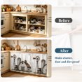 thumbnail image 4 of Farmhouse Barn Cabinet Curtains for Kitchen 28"W x 51"L, Vintage Country Rust Windmill Fence Field Under Sink Skirt Magic Tape Short Curtain Decorative Privacy Panel for Pantry Cabinet Opening, 4 of 9