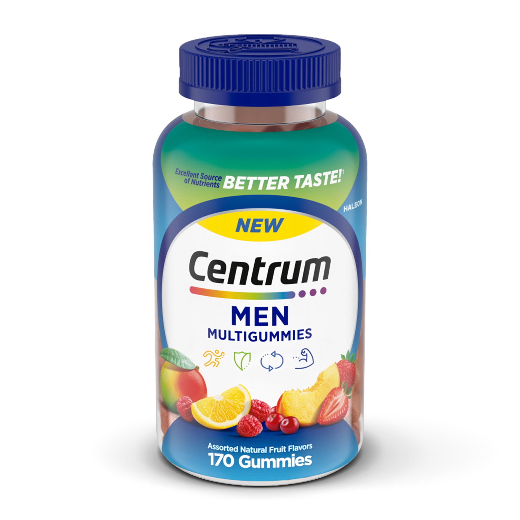 Centrum Multigummies Men's Gummy Vitamins, Multivitamin With Vitamin B, C, D & E, Assorted Fruit, 170 Count