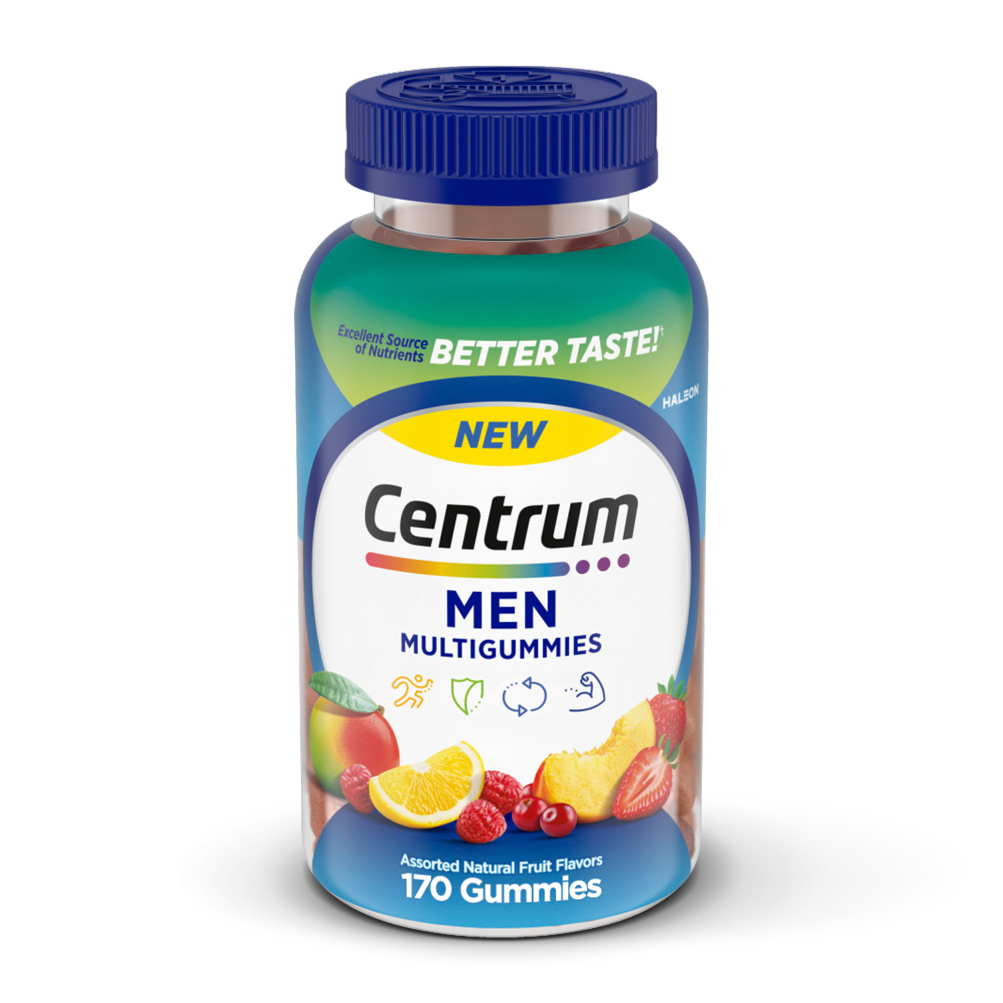 Centrum Multigummies Men's Gummy Vitamins, Multivitamin With Vitamin B, C, D & E, Assorted Fruit, 170 Count