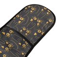 thumbnail image 2 of Dailycode Double Sided Oven Mitt with Loop Heat Resistant Kitchen Long Potholders 7" x 35" Black Cats Lines, 2 of 6