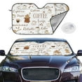thumbnail image 2 of Haiem Coffee Car Windshield Sun Shade - Blocks UV Rays Sun Visor Protector, Sunshade to Keep Your Vehicle Cool, Universal Fit SUV Van Sedan-Small, 2 of 7