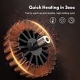 thumbnail image 4 of Ventilador caliente Irfora Calentador de ventilador Calentador eléctrico de 800 W Calentador de ahorro de energía Función de circulación de aire Protección contra sobrecalentamiento e inclinación Irfora Ventilador caliente, 4 of 7