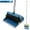 Blue, variant on HOOFUN Broom with Dustpan Combo Set, 59" Long Adjustable Handle Broom Dustpan Combo with Dustpan Teeth to Automatically Clean Hair Suitable for Home Kitchen Office Hall Floor (Blue)