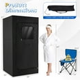 thumbnail image 3 of Costway Portable Steam Sauna Box, Extra-Large 35" x 35" x 71" Tent,Personal Home Spa Black, 3 of 10