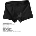 thumbnail image 7 of zeranth Men Boxers Elastic Soft Mid Waist Anti-septic Solid Color Breathable U Convex Seamless Plus Size Men Underpants Underwear, 7 of 7