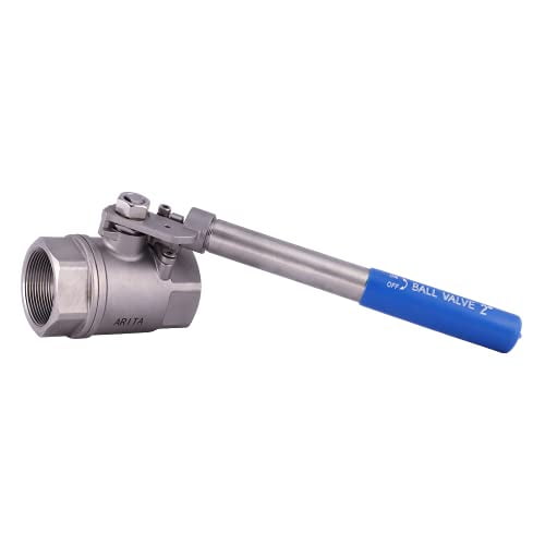 ARITA Spring Return "Deadman" Handle Ball Valve, Stainless Steel 304 Full Port 1500PSI for Water