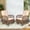 Beige & Brown, variant on VIVIJASO Steel Outdoor Rattan Glider Chair with Cushions - Set of 2, Gray