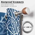 thumbnail image 4 of Outdoor Curtains for Patio Waterproof, Dark Blue Coral Pattern Grommet Gazebo Curtains Drapes for Porch, Pergola,Backyard,Outside, Privacy Panel 54 x 84 Inch, Summer Coastal Ocean, 4 of 9