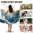 thumbnail image 5 of Yuyamidu Blue Marble Print Shower Wrap Towel for Women Size XL Quick Dry Bath Wrap for Bath Spa Comfortable Towel Wrap for Bathroom Terry Cloth Bath Towels with Pocket, 5 of 7