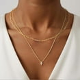 thumbnail image 5 of Turandoss 14K Gold Plated Layered Cross Necklace for Women TrendyDainty 14K Gold Plated Plated Cz Cross Necklace Layered Paperclip Chain Choker Necklaces for Women Faith Jewelry Christian Gifts, 5 of 8
