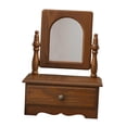 thumbnail image 4 of Espejo de Maquillaje para Escritorio de Madera con Cajón, Accesorio de Encimera Giratoria de 360 ​​ degree, 4 of 9