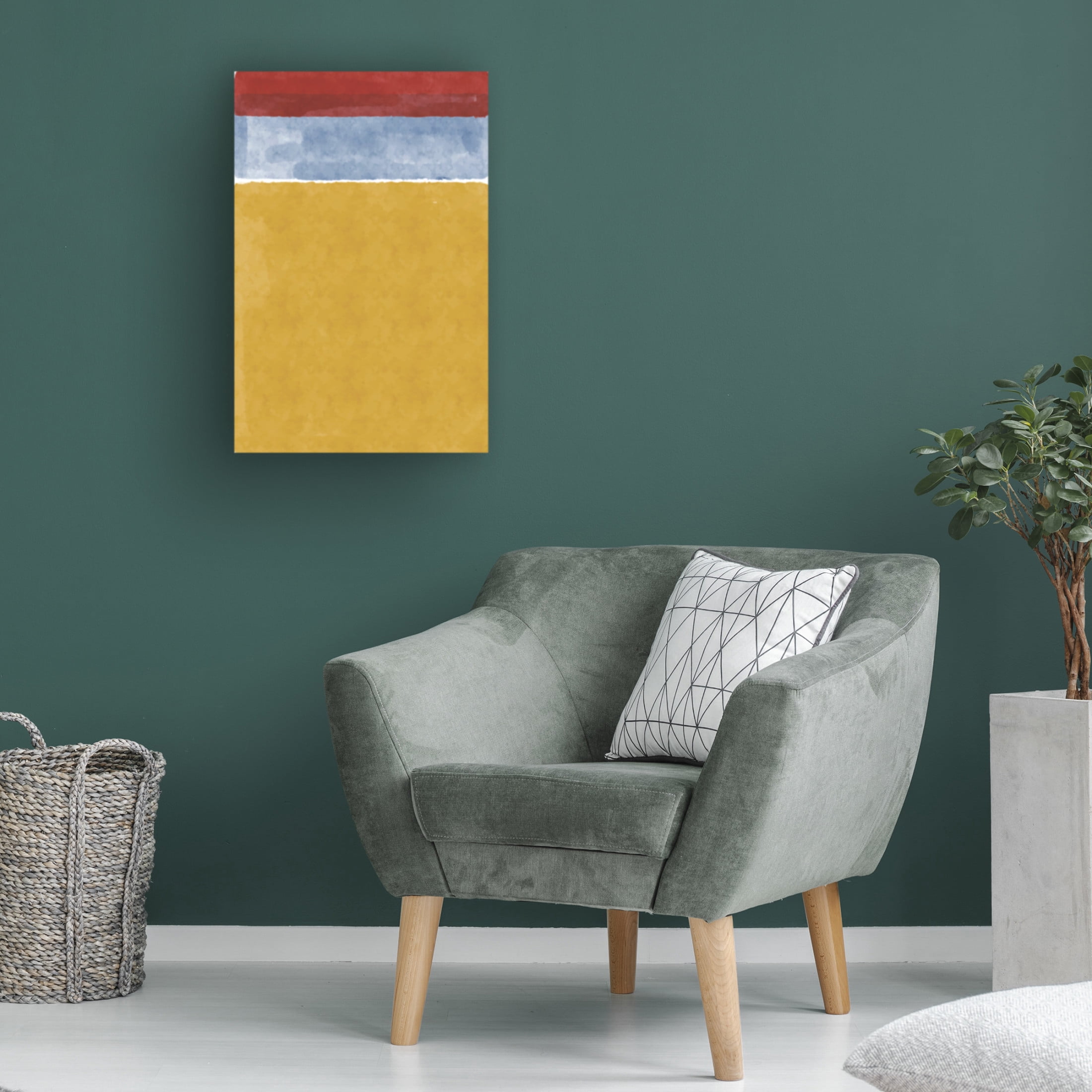 Trademark Fine Art jay stanley  Minimal Watercolor 4 Canvas Wall Art