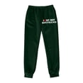 thumbnail image 2 of Gibobby Pantalones deportivos térmicos para mujer Pantalones de chándal con forro polar para mujer, pantalones anchos y rectos (Verde,G), 2 of 3