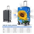 thumbnail image 6 of Daiia Blue Sky Sunflower Luggage Cover, Thickened Washable Travel Luggage Covers, Elastic Unique Baggage Covers for 18-20 inch Luggage-Medium, 6 of 9