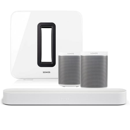 Sonos 5.1 Surround Set with Beam & Play:1 (White) (Best Deal On Sonos 1)