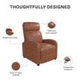 thumbnail image 5 of DHP Bobby Pushback Recliner Chair, Camel Faux Leather, 5 of 18